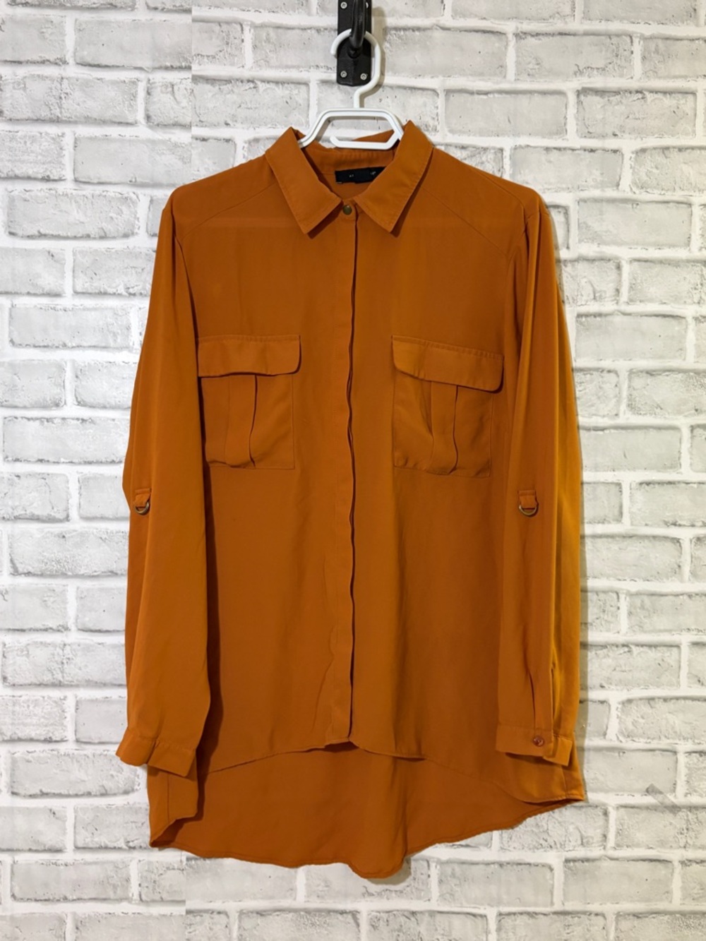 Atmosphere Burnt Orange sheer loose fit Women's Top, size 14